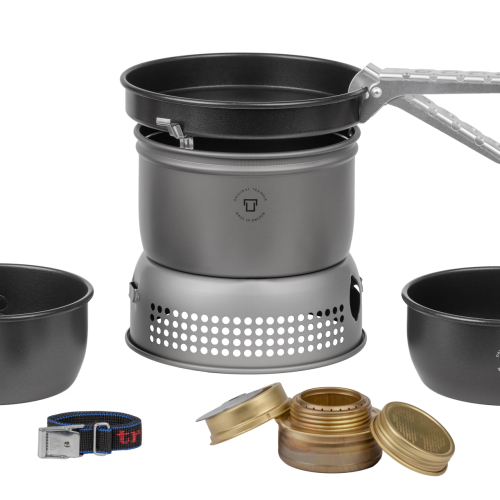 Trangia Trangiakök 27-5 HA Campingkochset 3- teilig mit Spiritusbrenner Set 3 grau - Spirituskocher