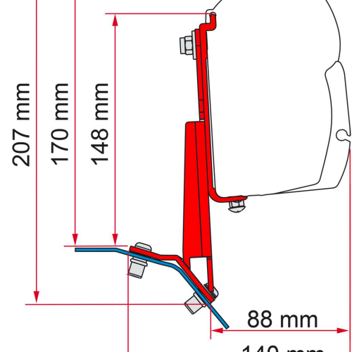 Fiamma F45 Kit Ford Custom - Markisenadapter