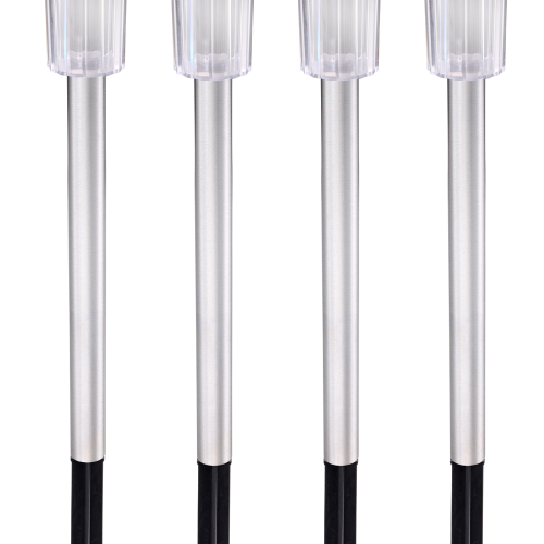 Grundig  Solarleuchten Edelstahl 4er-Set - LED Campingleuchten