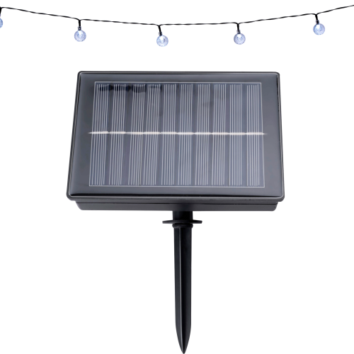 Grundig Solar Lichterkette LED 50 Birnen mit Fernbedienung 7,35 Meter - LED Campingleuchten