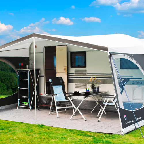 Walker Weekender 240 Sonnendach Stahlgestänge 975 Umlaufmaß 960 - 990 cm anthrazit - Wohnwagenvorzelte
