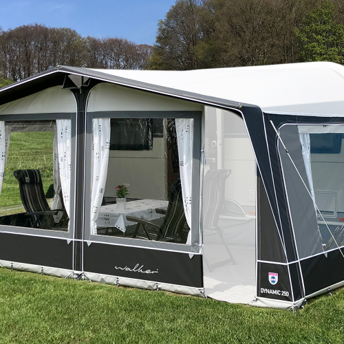 Walker Dynamic 250 Wohnwagen Vorzelt mit Stahlgestänge Größe 930 Umlaufmaß 916 - 945 cm - Wohnwagenvorzelte