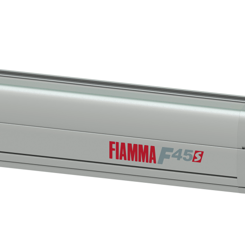 Fiamma Wandmarkise F45s 300 cm für VW T5 / T6 / Multivan / Transporter Langer Radstand Rechtslenker (Titanium / Royal Grey) - Kassettenmarkisen
