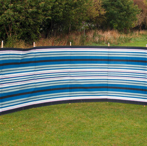 Blue Diamond gestreifter Windschutz 5,4 x 1,22 Meter blau rot - Sichtschutz & Sonnenschirme