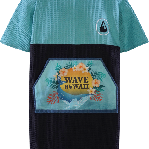 Wave Hawaii Travelponcho Pahoa Unisex S / M hellblau S / M - Damenshirts, -blusen & -pullover