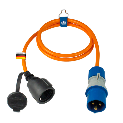 AS Schwabe Adapterleitung Kupplung mit Klappdeckel 1,5 m - CEE-Kabel von AS-Schwabe