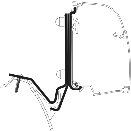 Thule Markisenadapter für Kepler One / Five / Six für Markise Thule 4200 3 Meter - Markisenadapter