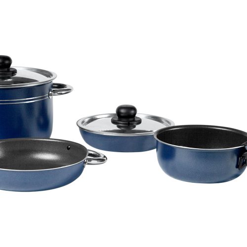Berger Topfset Aluminium stapelbar blau 8 teilig - Kochgeschirr-Sets