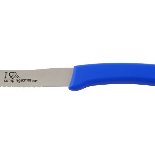 Berger Frühstücksmesser I Love Camping blau - Campingbesteck