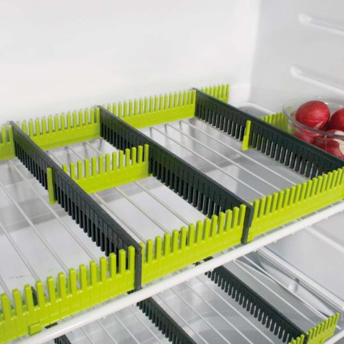 Purvario by Dörr Stauleisten für Kühlschränke 8er Set anthrazit / lime - Kühlschrank-Zubehör