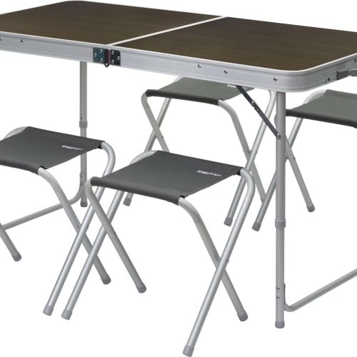 Berger Solo  + 4 Hocker Picknicktisch  60 x 120 cm  - Picknicktische