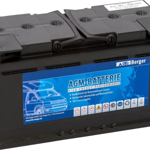 Berger AGM-Batterie LA105 - 12 V  / 118 Ah - Fahrzeug-Batterien