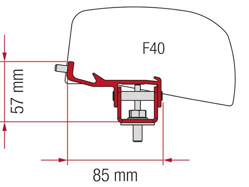 Fiamma Adapter-Kit F40 Van Nissan NV350 - Markisenadapter