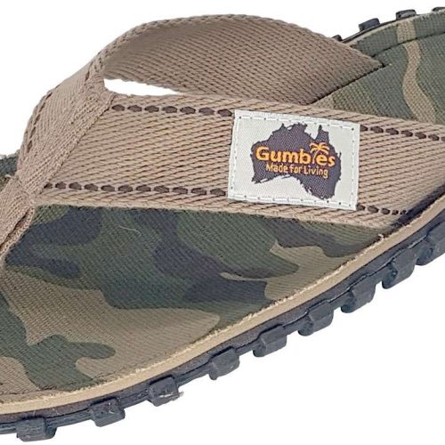 Gumbies Camouflage Zehenstegsandale dunkelgrün 36 - Herrenschuhe
