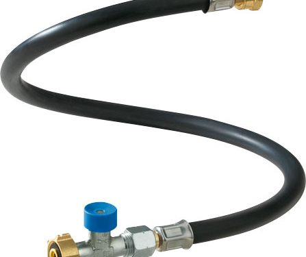 GOK Hochdruckgasschlauch 45 cm / G. 2 mit Schlauchbruchsicherung für FR Shell - Gasregler & Gasschläuche