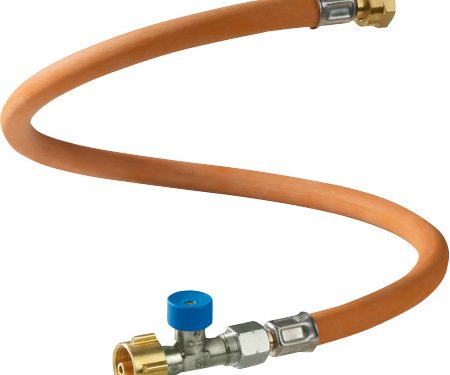 GOK Hochdruckgasschlauch 75 cm / G. 12 mit Schlauchbruchsicherung  für DE; A - Gasregler & Gasschläuche
