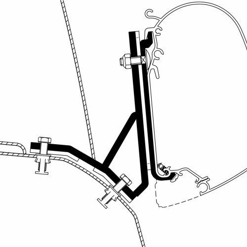 Thule Markisenadapter Ducato H2 Lift Roof Serie 5 - Markisenadapter