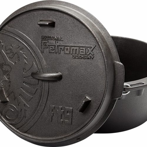 Petromax Dutch Oven Feuertopf 7,5 Liter mit Deckel und planer Boden - Camping-Töpfe