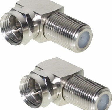Berger Winkeladapter F-Stecker/F-Buchse 2er Set 90 Grad - Sat-Zubehör