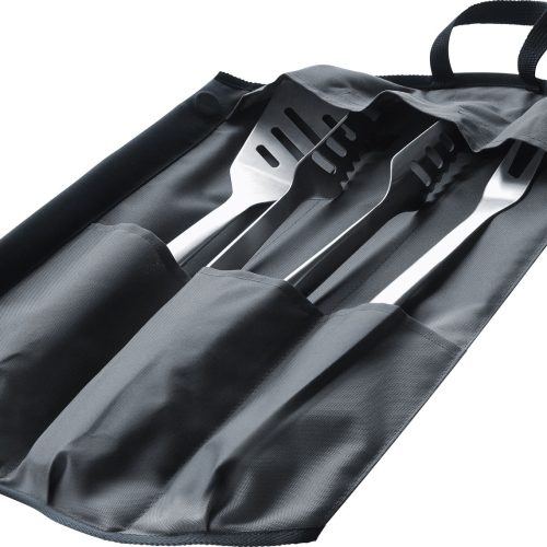 Enders Premium Grillbesteck Edelstahl 3er-Set inkl. Tasche - Grillbesteck