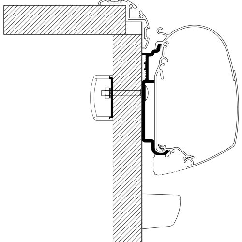 Thule Markisenadapter Knaus 2017 Wandmontage - Markisenadapter