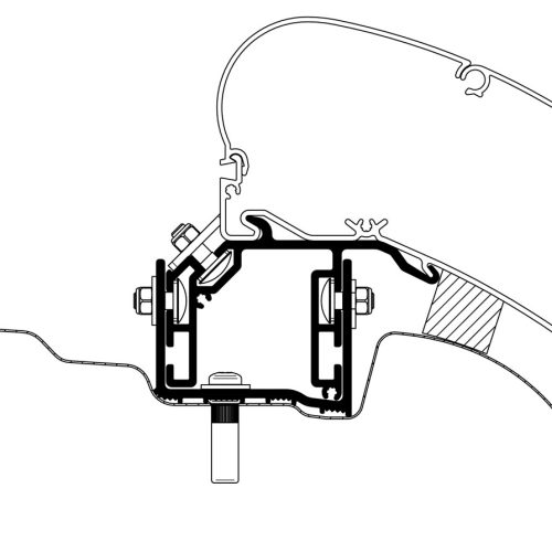 Thule Markisenadapter VW Crafter ab Baujahr 2017 LHD (EU) - Markisenadapter