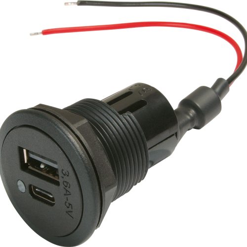 Power USB-C/A Doppelsteckdose EV 12-24V - 12 / 24 V Einbausteckdosen von ProCar