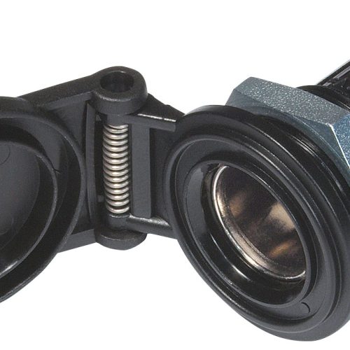 DIN-Einbau-Normsteckdose 16A mit Montageplatte und Deckel EV - 12 / 24 V Einbausteckdosen von ProCar