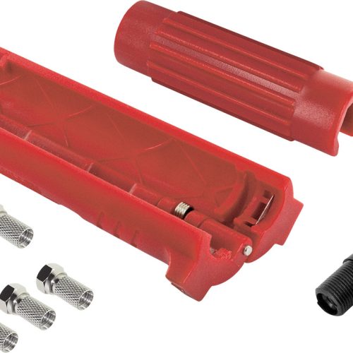 InnTec F-Stecker Montageset mit Abisolierer und Aufdrehhilfe - Sat-Zubehör