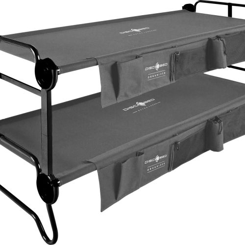 Disc-O-Bed Stockbett mit Seitentaschen XL Anthrazit - Feldbetten
