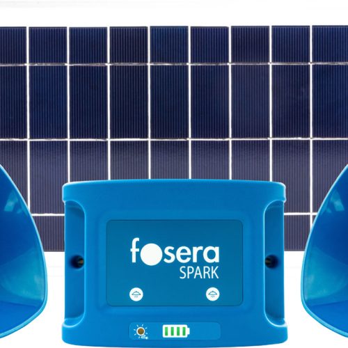 Fosera Spark 20 Solaranlagen-Set inklusive Batterie und 2 Einbaulampen - Solar-Komplettsets