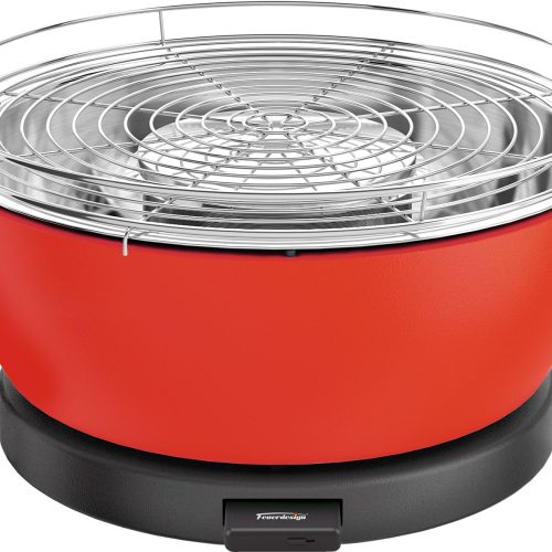 Feuerdesign Vesuvio Holzkohlegrill / Tischgrill rot - Holzkohlegrills