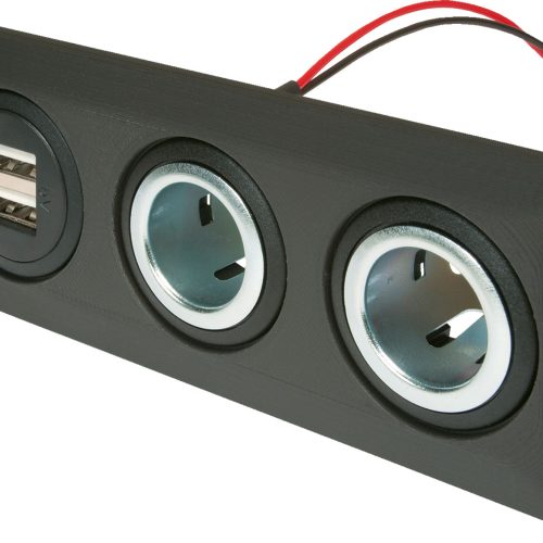 Pro Car Einbausteckdose mit USB-A Doppelsteckdose - 12 / 24 V Einbausteckdosen von ProCar