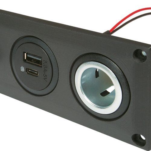 Pro Car Einbausteckdose mit USB-C/A Doppelsteckdose - 12 / 24 V Einbausteckdosen von ProCar
