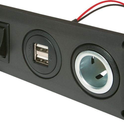 Pro Car Einbausteckdose mit USB-A Doppelsteckdose - 12 / 24 V Einbausteckdosen von ProCar