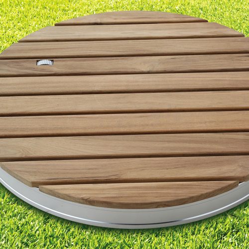 Breuer Fontana Gartendusche / Bodendusche Holz rund - Campingduschen & Zubehör