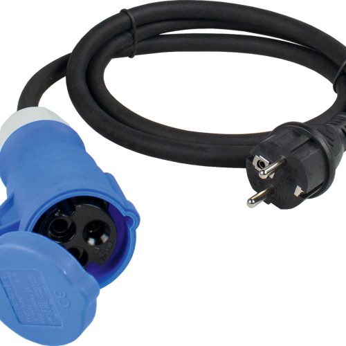 CEE-Adapterleitung Schutzkontakt-Stecker auf CEE-Kupplung 3-polig - CEE-Kabel von AS-Schwabe