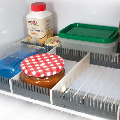 Purvario by Dörr Stauleiste für Kühlschränke 8er Set anthrazit / hellgrau - Kühlschrank-Zubehör