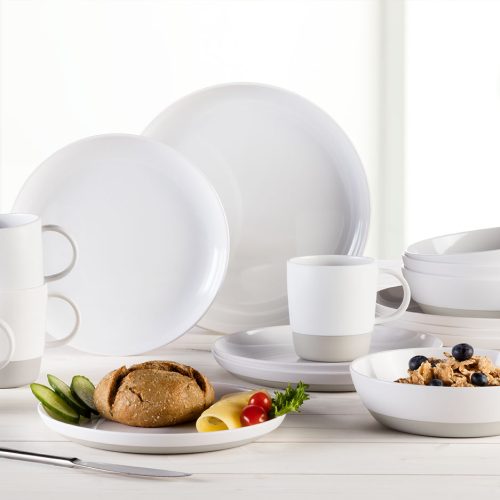 Berger Stone Melamin Geschirr-Set 16 teilig - Kunststoff und Melamin Geschirr-Sets