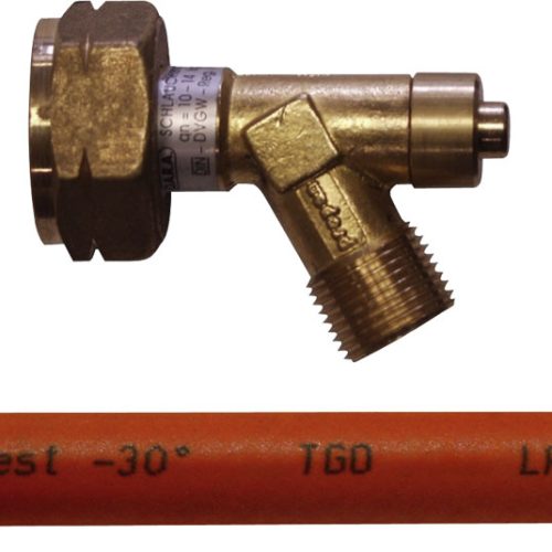 HPV HD-Schlauch Garnitur für Gasflaschen 450 mm - Gasregler & Gasschläuche