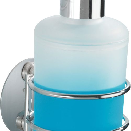 Wenko Turbo-Loc Seifenspender mit Edelstahl Wandhalterung 285 ml - Badzubehör