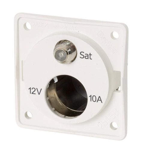 Kombisteckdose 12V+ SAT weiß - Sat-Zubehör von Berker