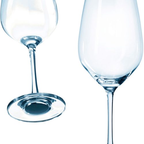 Silwy Wein-Magnet-Kristallgläser mit Untersetzer 2er-Set 250 ml - Gläser