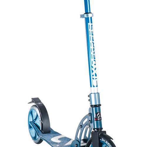 Six Degrees Aluminium klappbarer Scooter Blau - Outdoor Mobilität