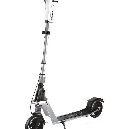 Globber One K 165 klappbarer Scooter mit Handbremse Silber - Outdoor Mobilität