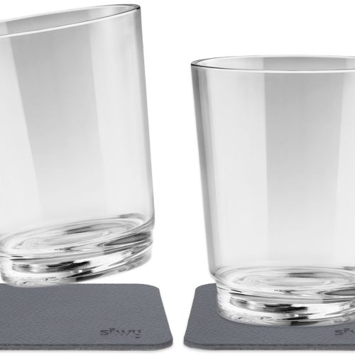silwy® Tritan-Magnetgläser mit Untersetzer 2er Set  (250 ml) Classic - Gläser