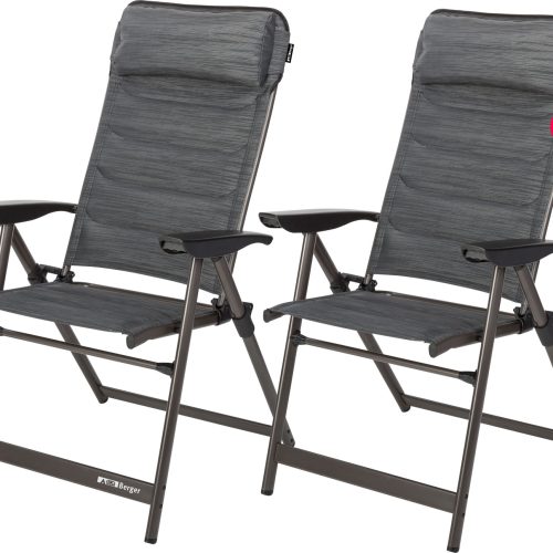Berger Slimline Klappsessel Set 2 Stück Anthrazit - Klappstühle
