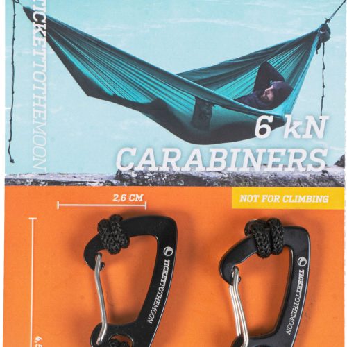 Ticket To The Moon 6kN Aluminium Karabiner für Ausrüstung und leichte Hängematte 2 Stück - Möbelzubehör