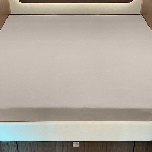 Spannbettlaken für Queensbett mit Abrundung oder Ecke Basalt - Schlafkomfort