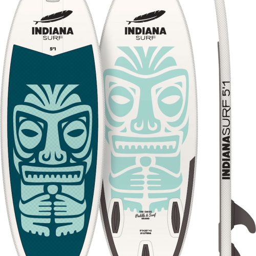 Indiana 5'1 Surf Inflatable aufblasbares Surfboard inkl. Luftpumpe - Schlauchboote, Kajaks & SUP-Boards von Indiana SUP